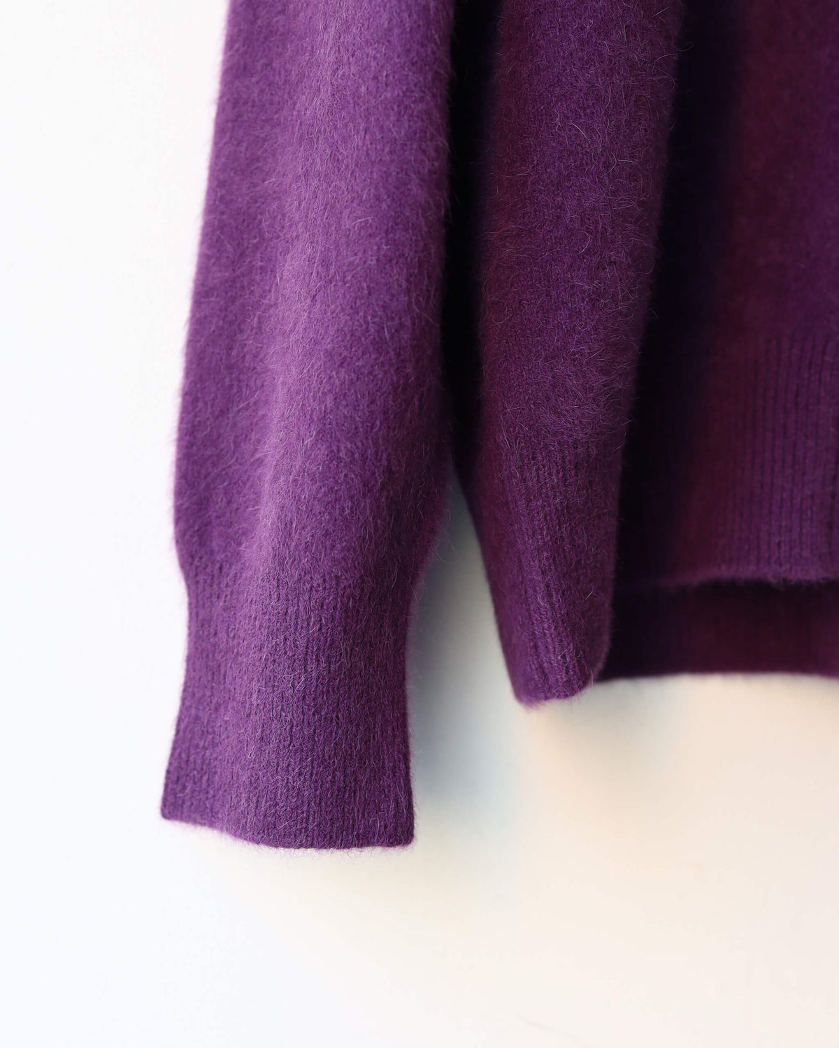 FOX CASHMERE CARDIGAN "PURPLE"