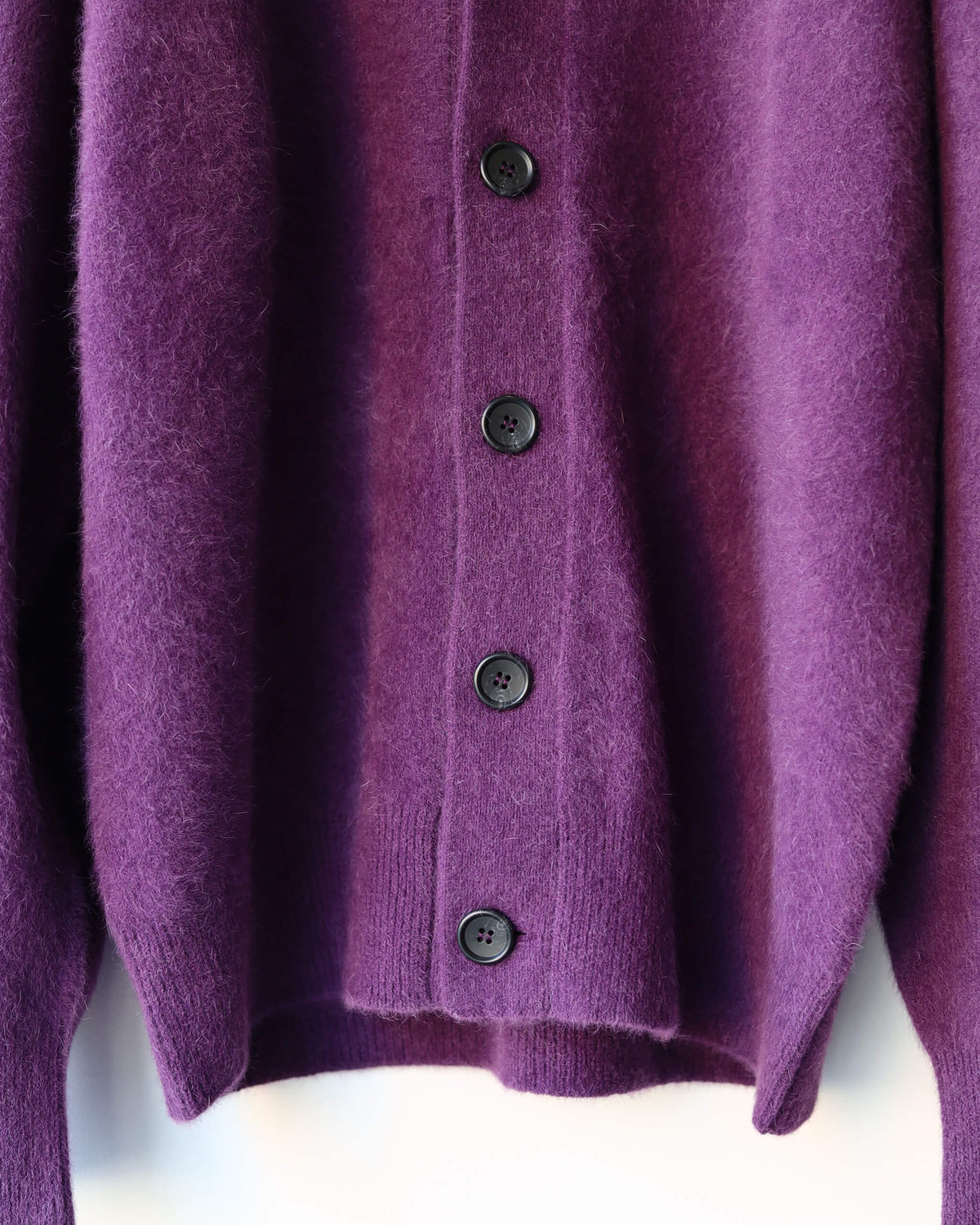 FOX CASHMERE CARDIGAN "PURPLE"