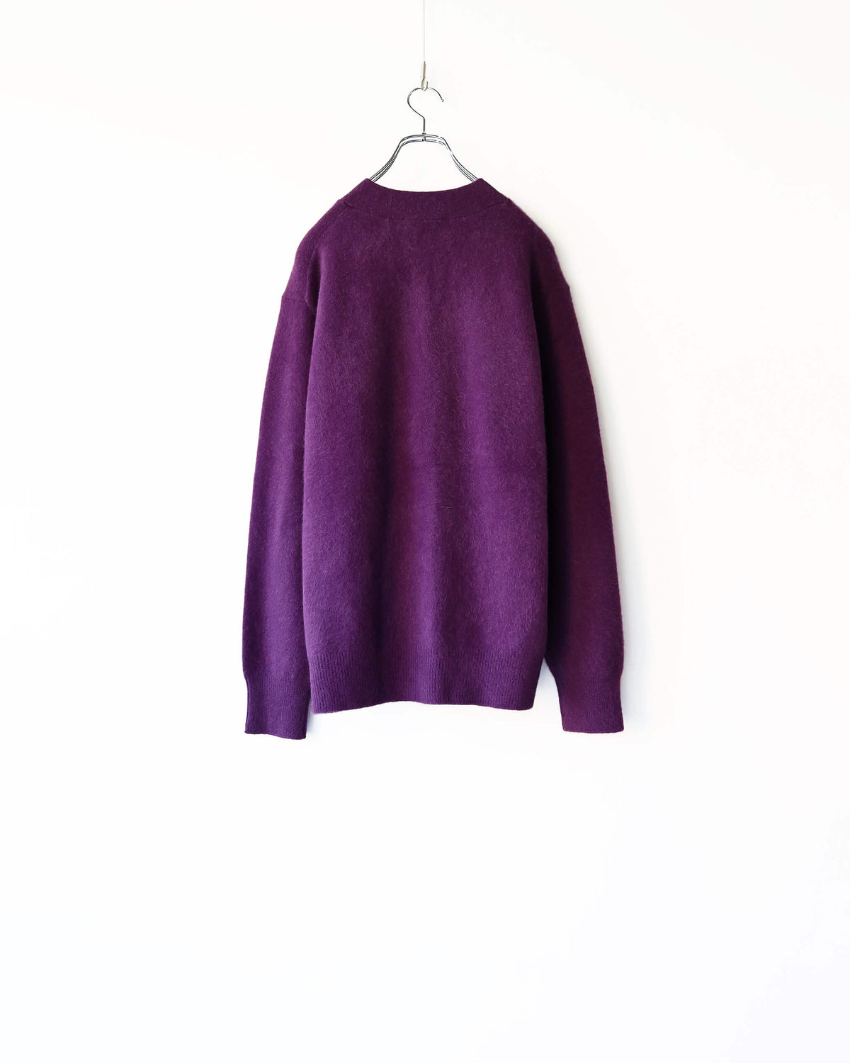 FOX CASHMERE CARDIGAN "PURPLE"