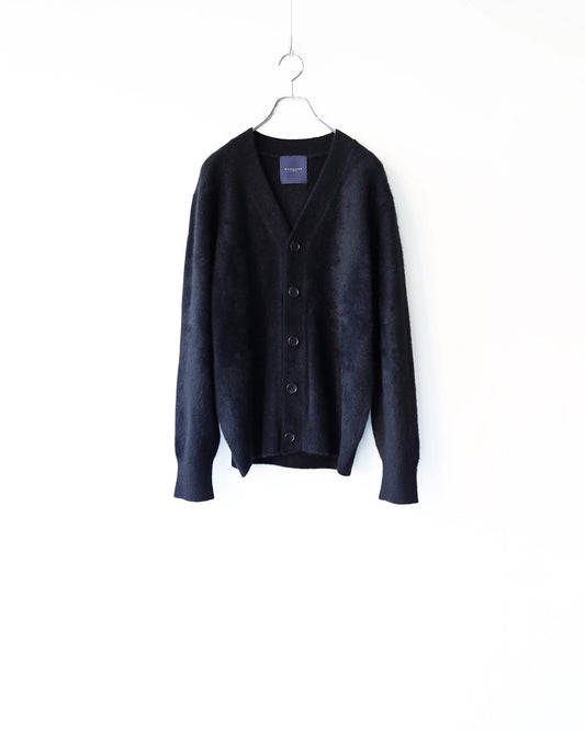 FOX CASHMERE CARDIGAN "BLACK"