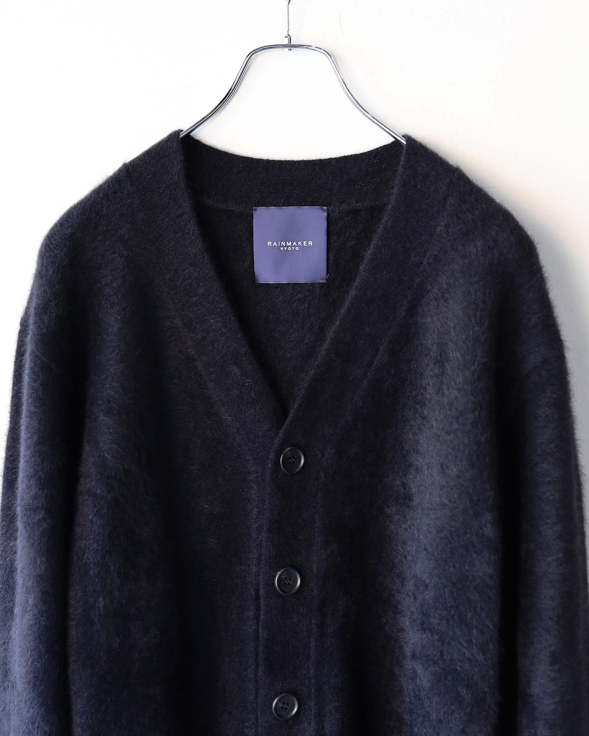 FOX CASHMERE CARDIGAN "BLACK"