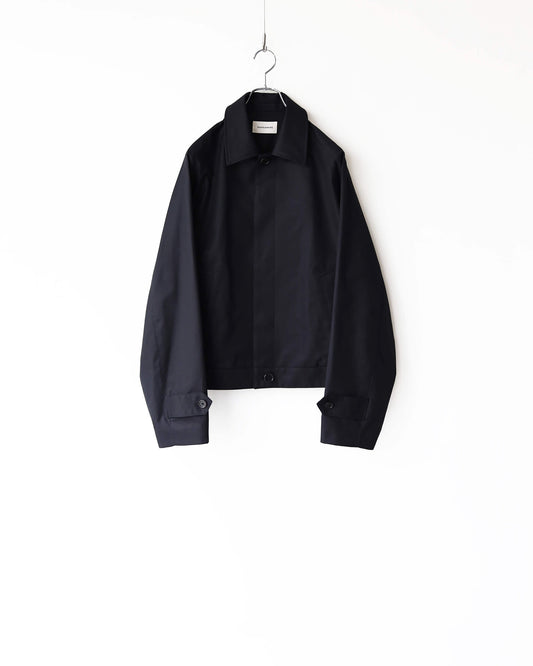 SERVICE JACKET ORGANIC GIZA GABARDINE "BLACK"