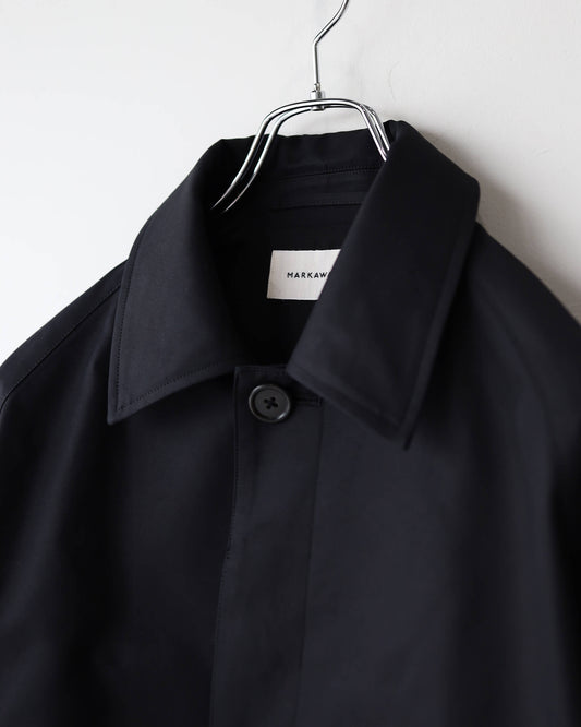 SERVICE JACKET ORGANIC GIZA GABARDINE "BLACK"