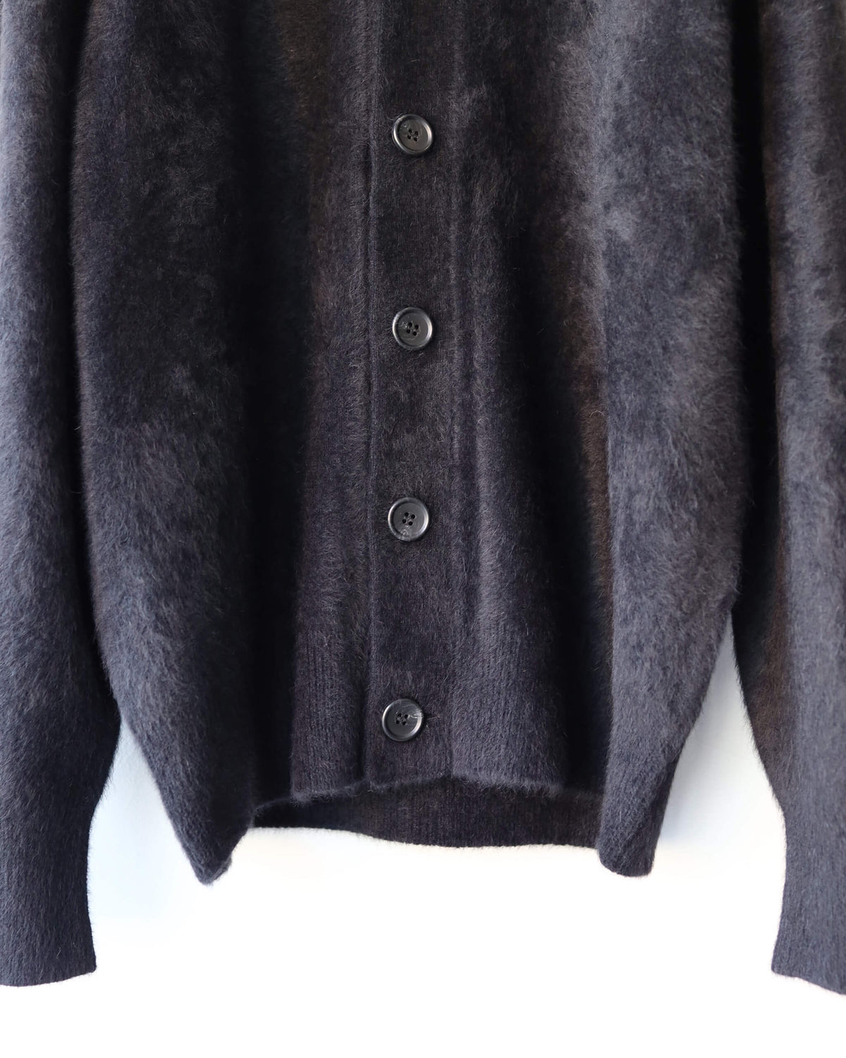 FOX CASHMERE CARDIGAN "BLACK"