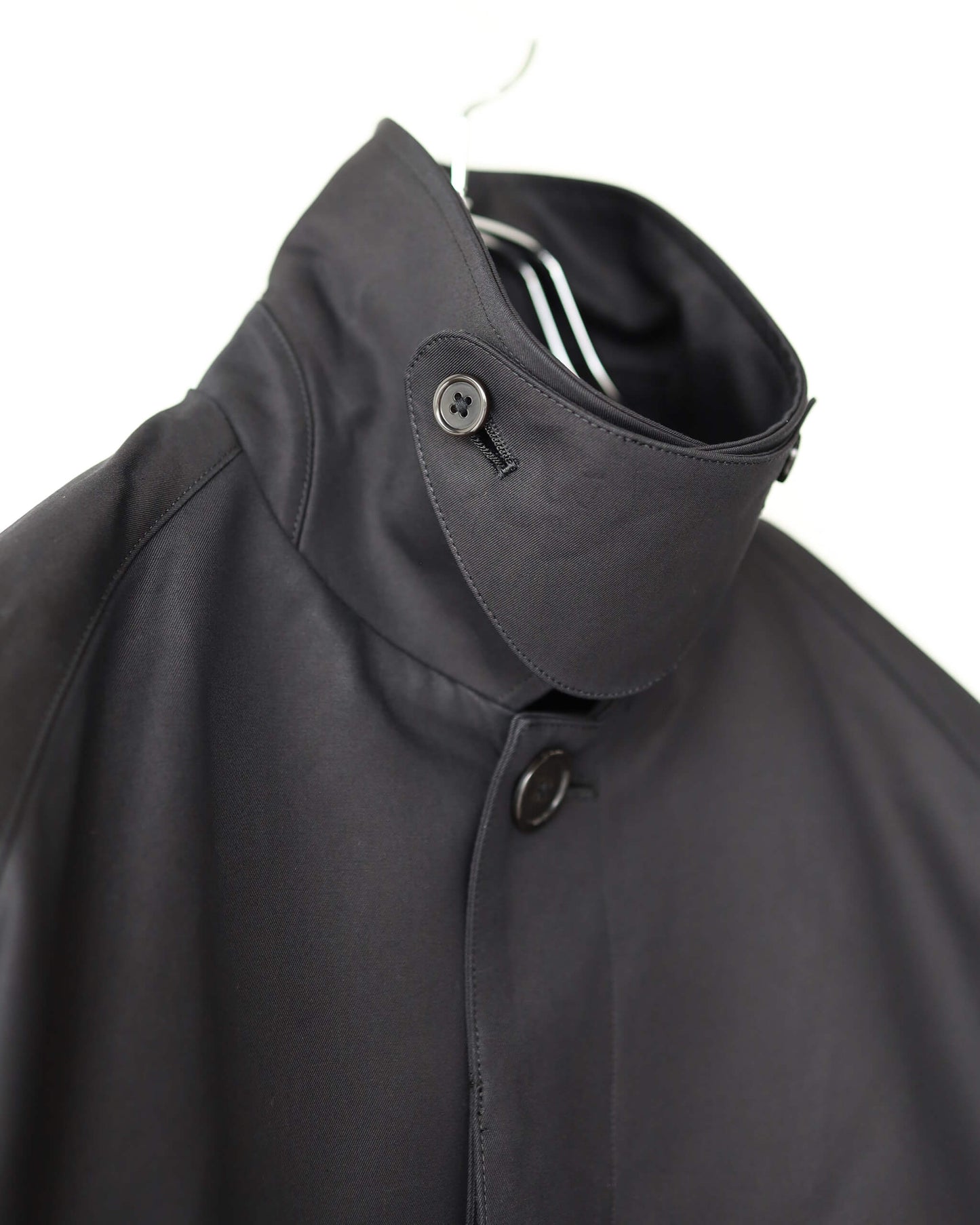 SERVICE JACKET ORGANIC GIZA GABARDINE "BLACK"