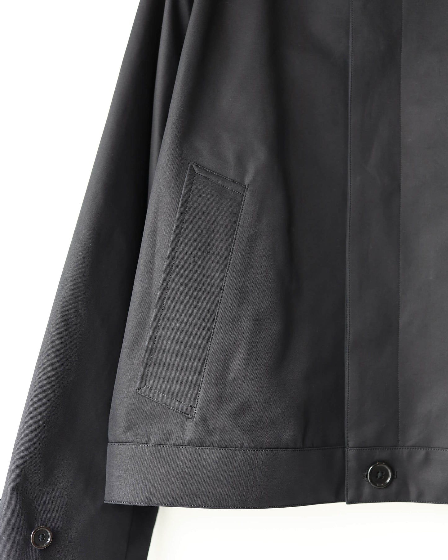 SERVICE JACKET ORGANIC GIZA GABARDINE "BLACK"