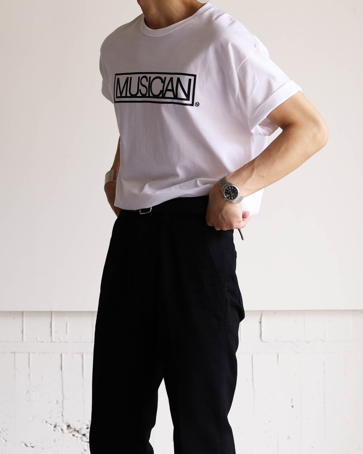 MUSICIAN SHORT SLEEVE T-SHIRT "WHITE"