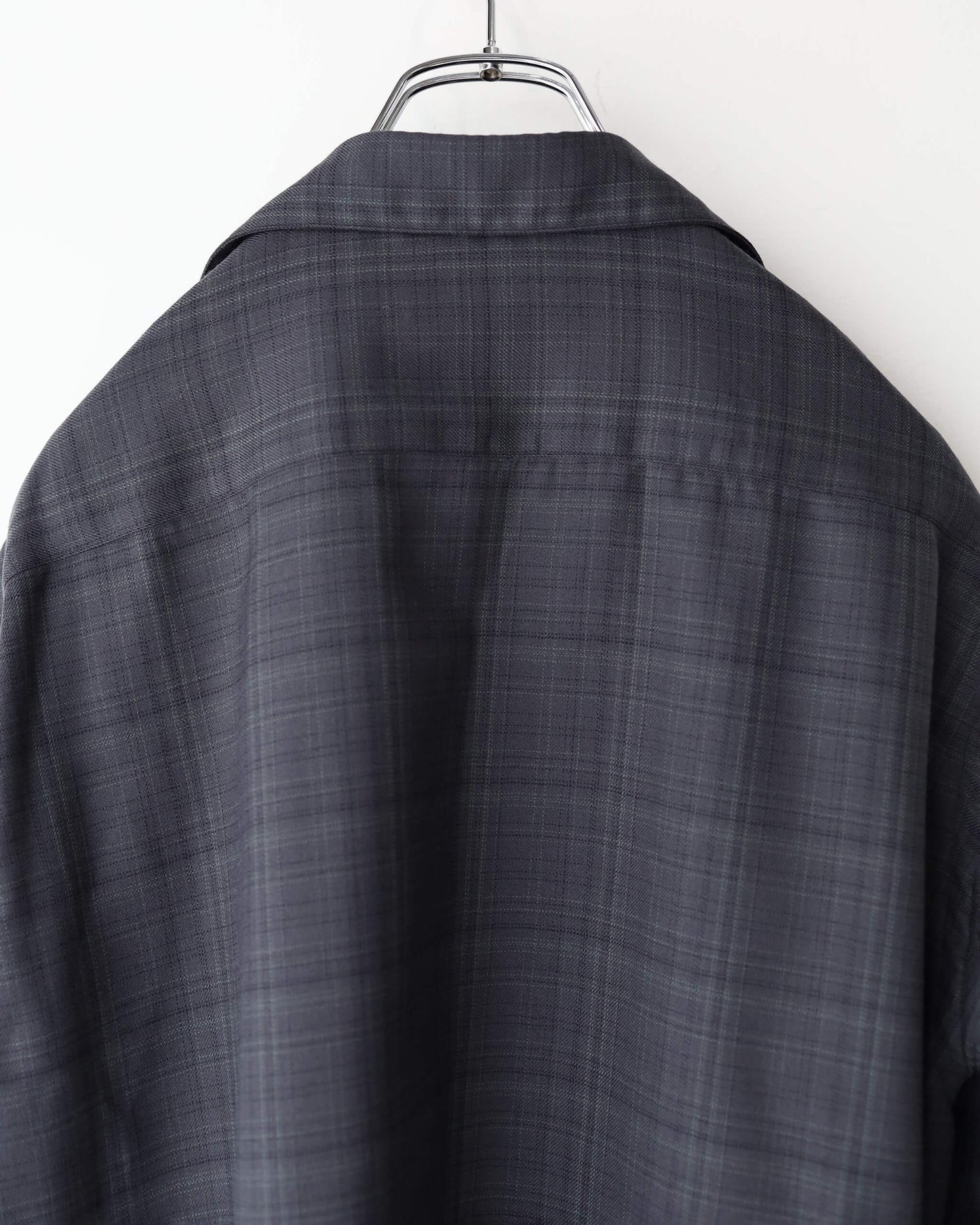 VAREUSE SHIRT 2/80 ORGANIC WOOL VIYELLA "CHARCOAL CHECK"