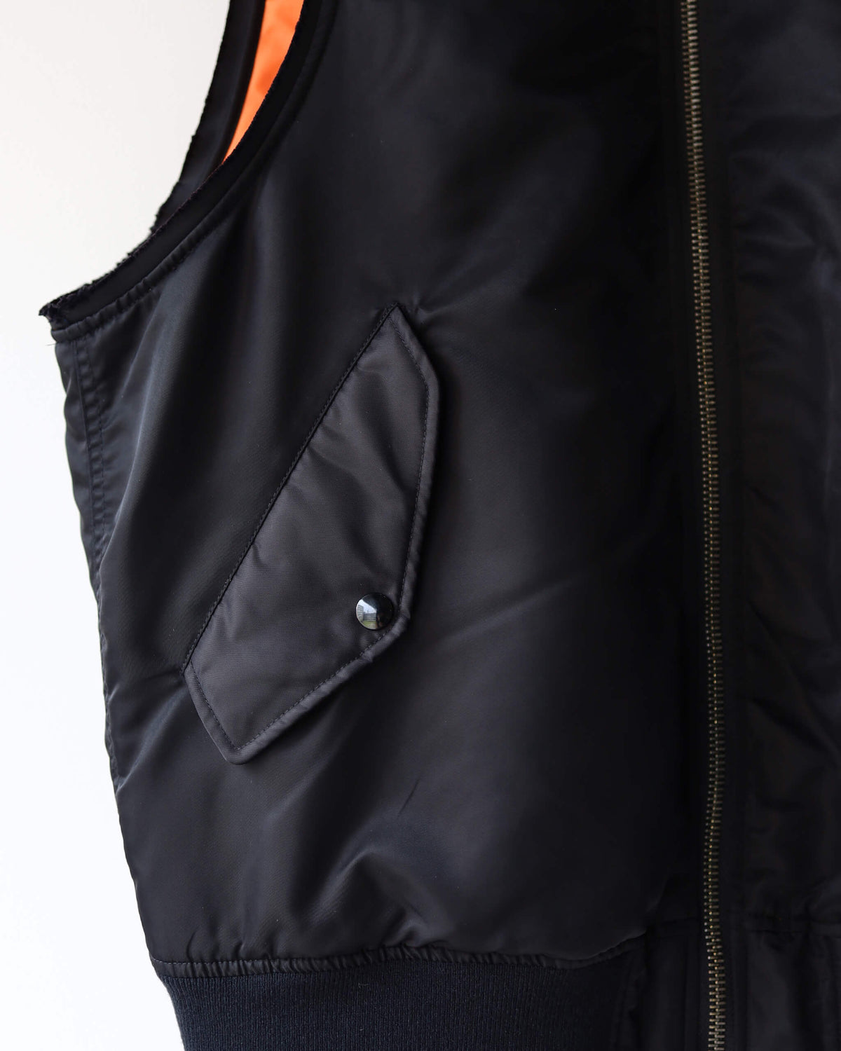 CUT OFF FLIGHT VEST "BLACK"