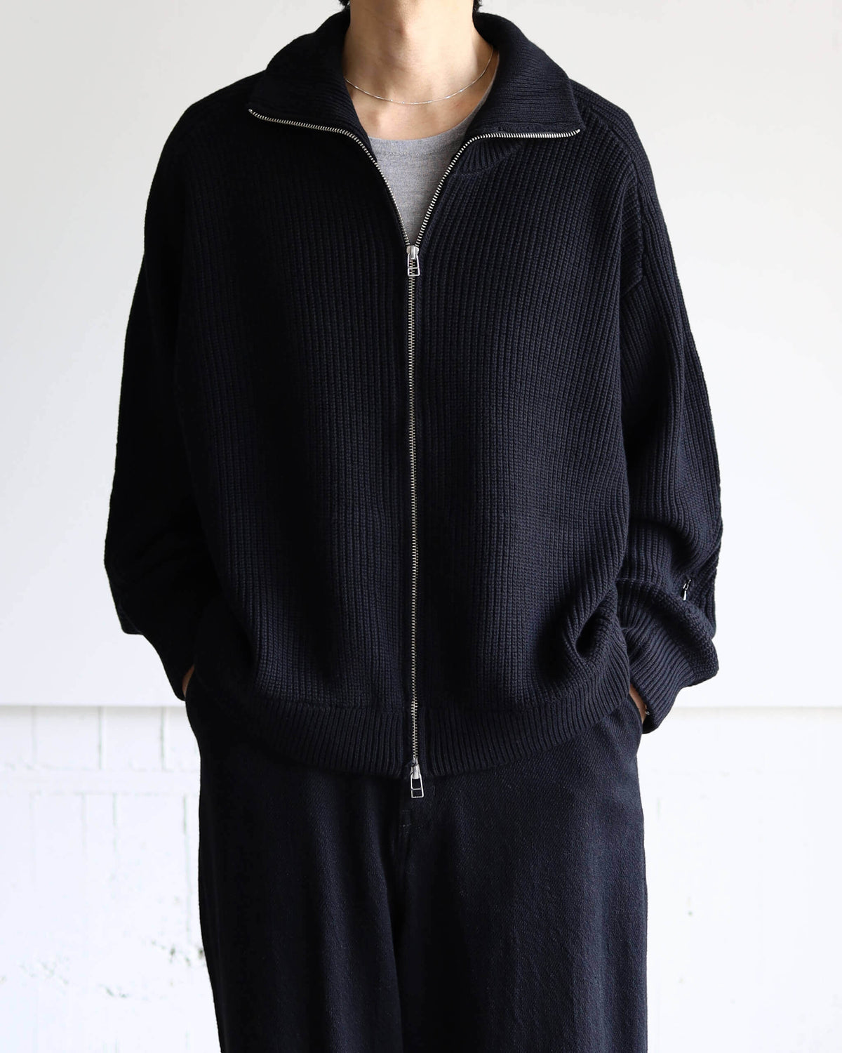 KNIT BLOUSON "BLACK"