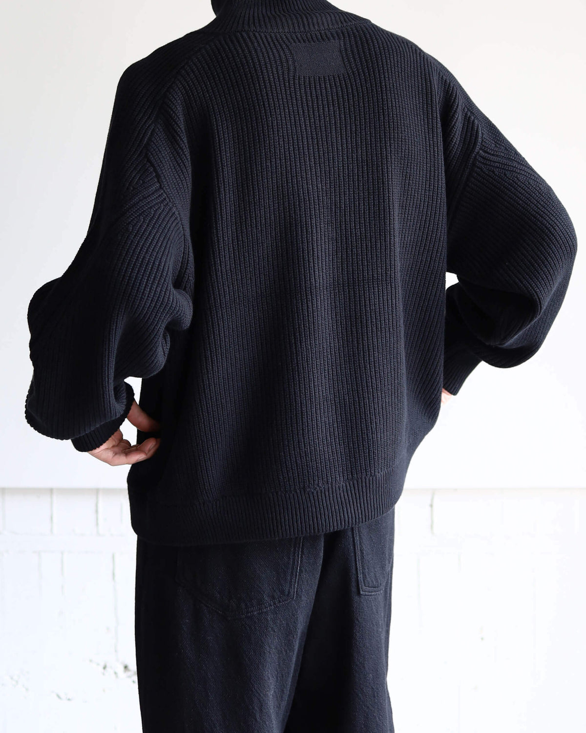 KNIT BLOUSON "BLACK"