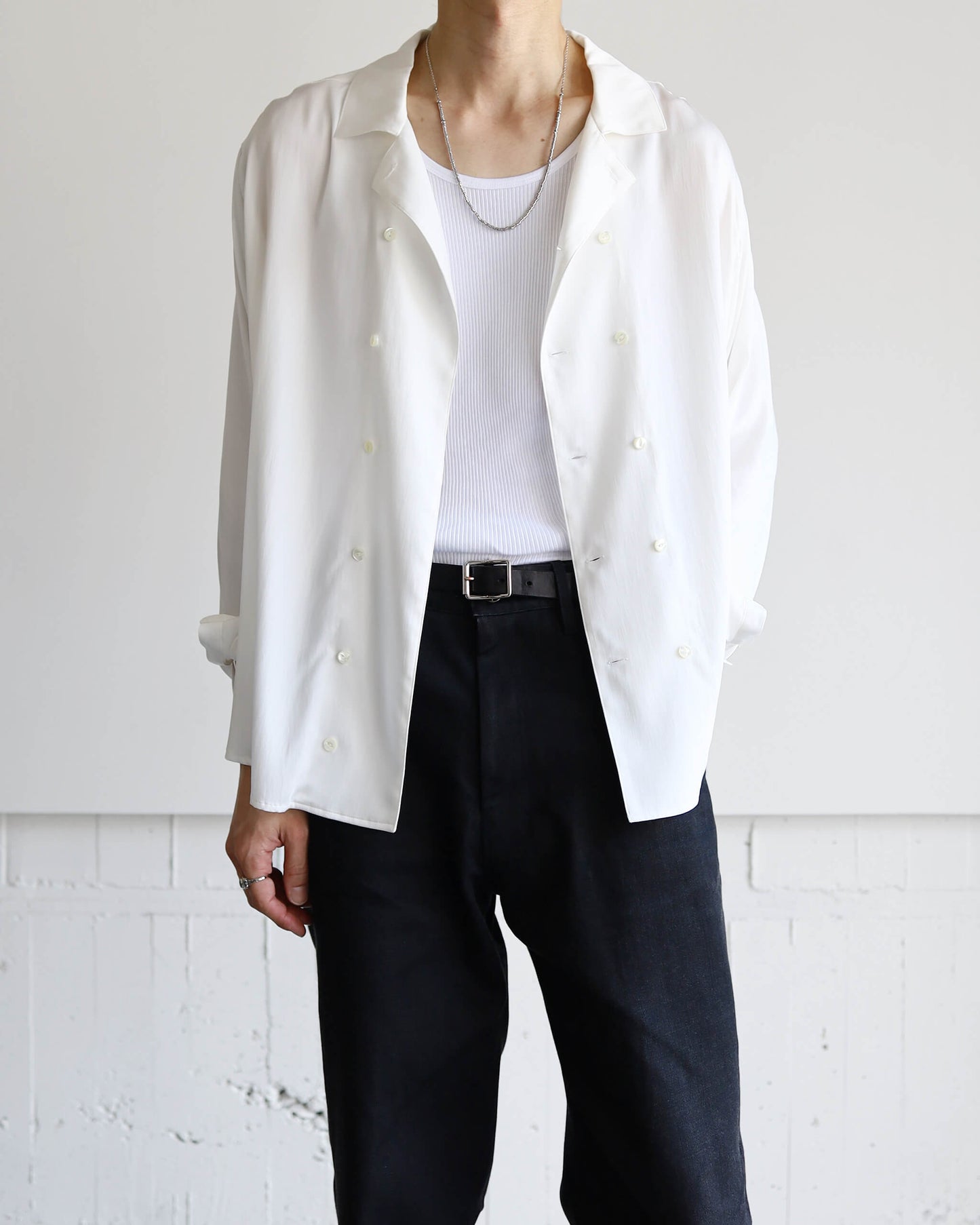 BRIGHT DOUBLE SHIRTS "White"