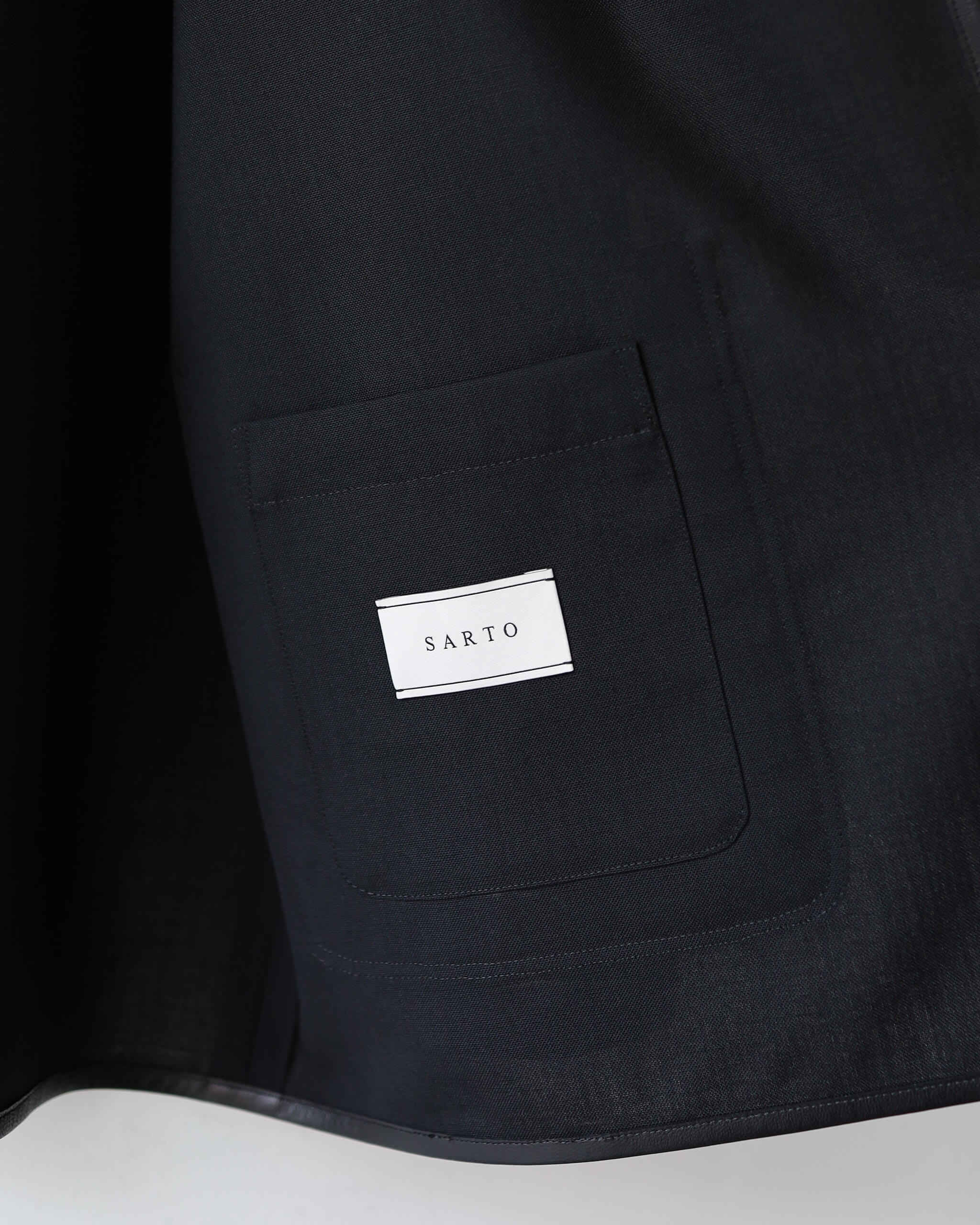 SARTO HIGH TWIST WOOL NO-COLLAR JACKET 