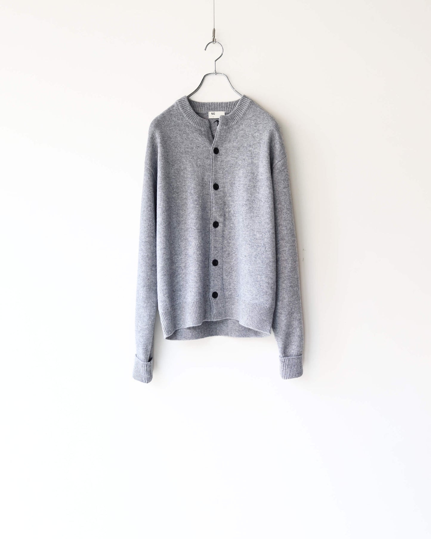 [Exclusive] flower crew cardigan "nezumi"