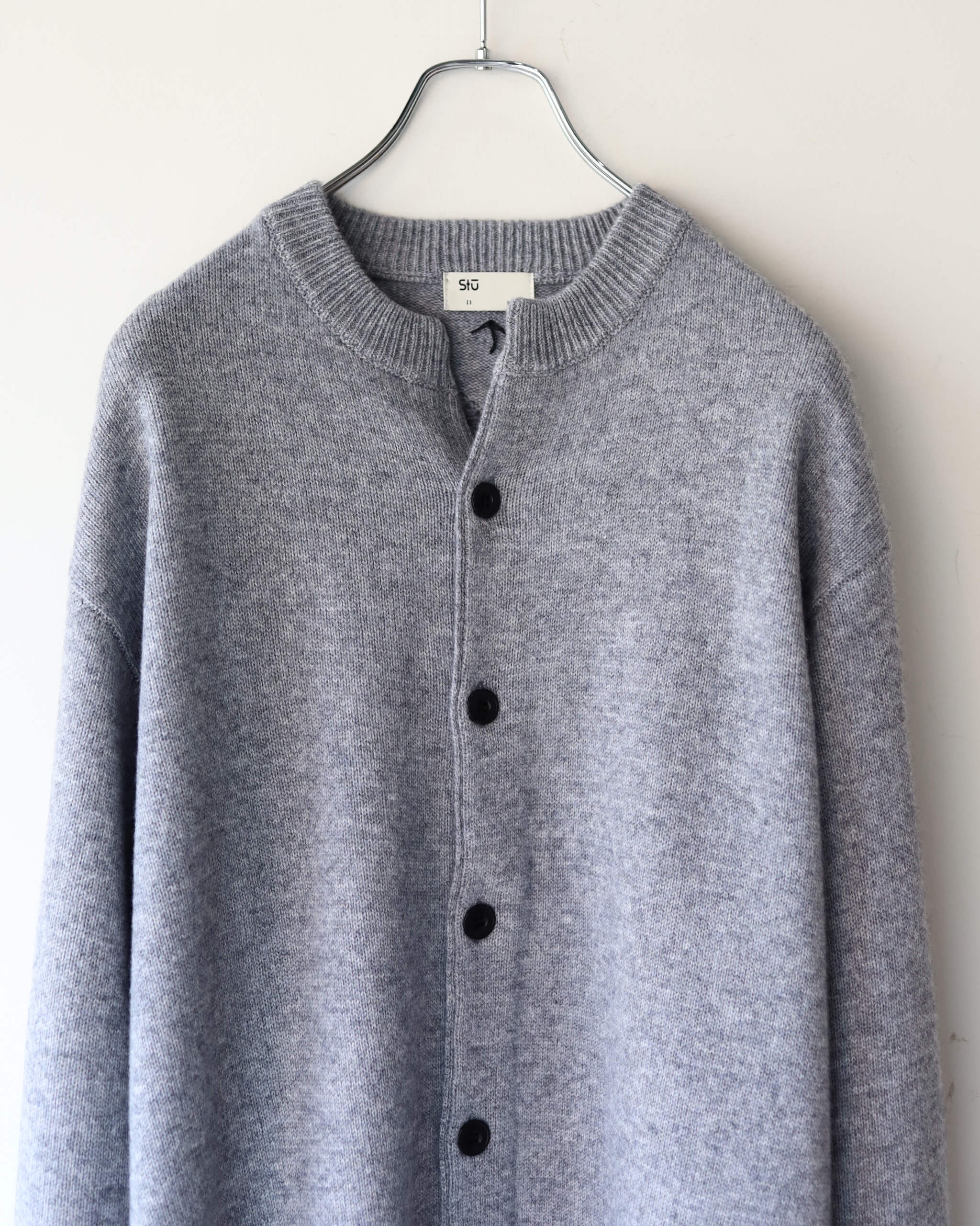 トップス satou flower crew cardigan \"nezumi\" satou flower crew cardigan 