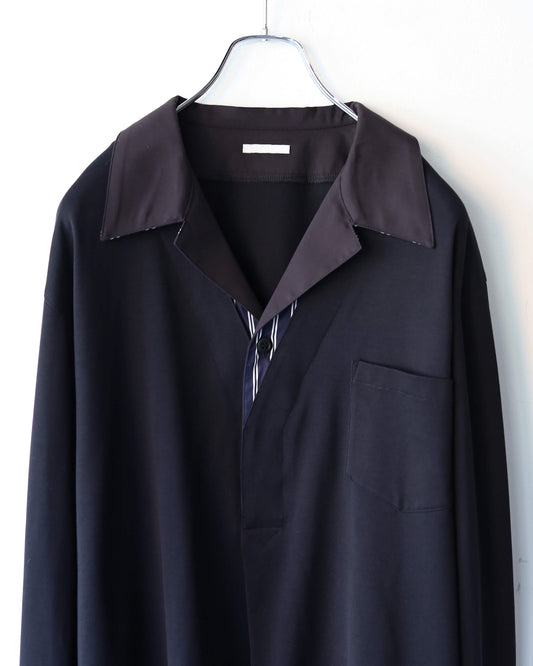 LAYERED L/S T-SHIRT "Bk"