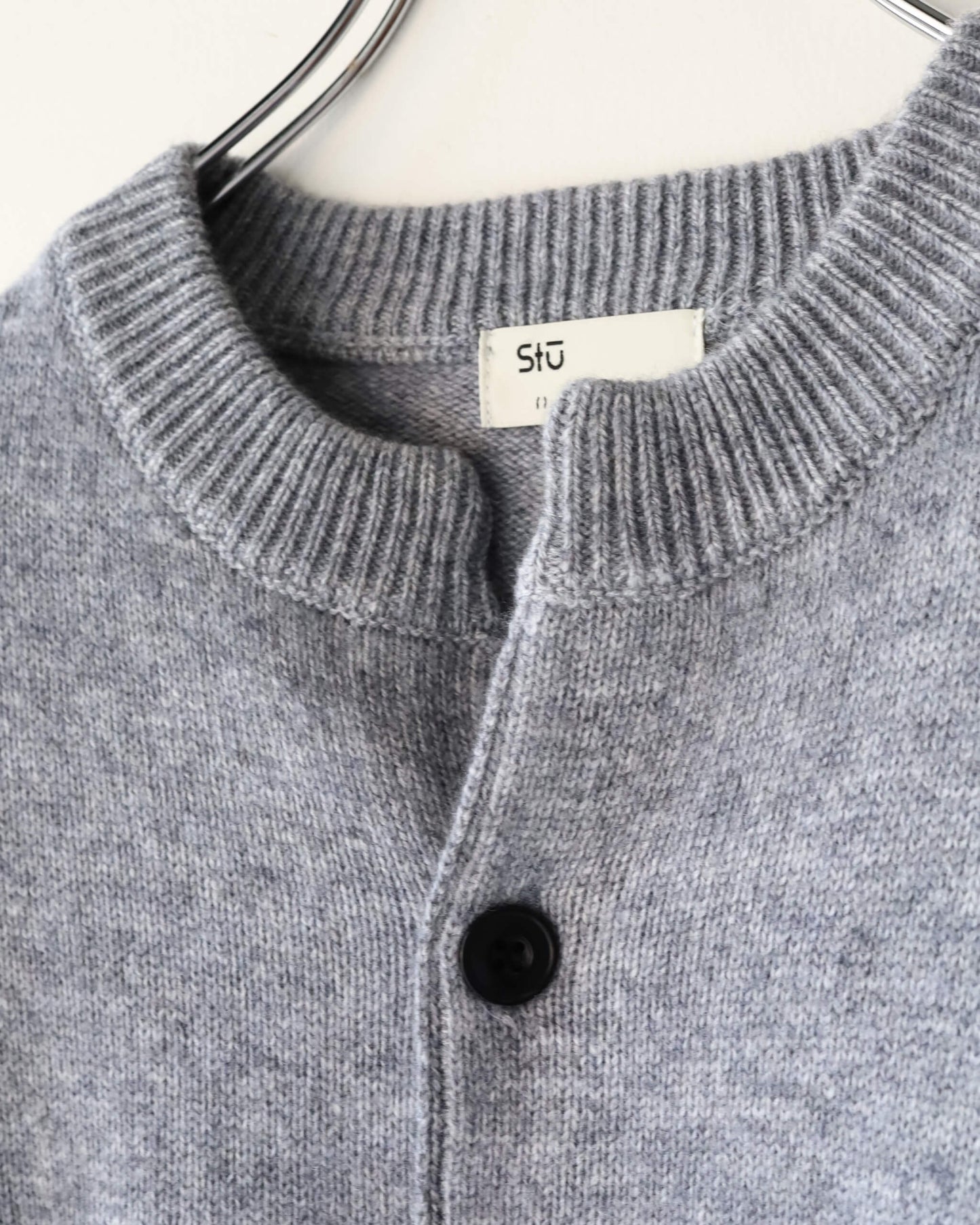 [Exclusive] flower crew cardigan "nezumi"