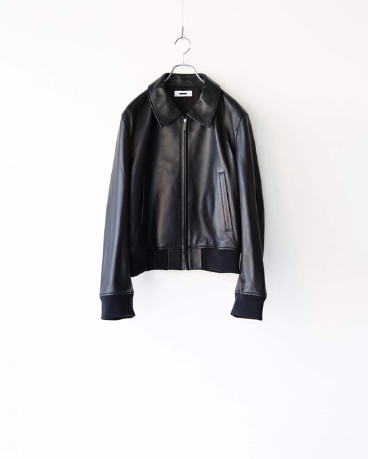 LEATHER BLOUSON "BLACK"