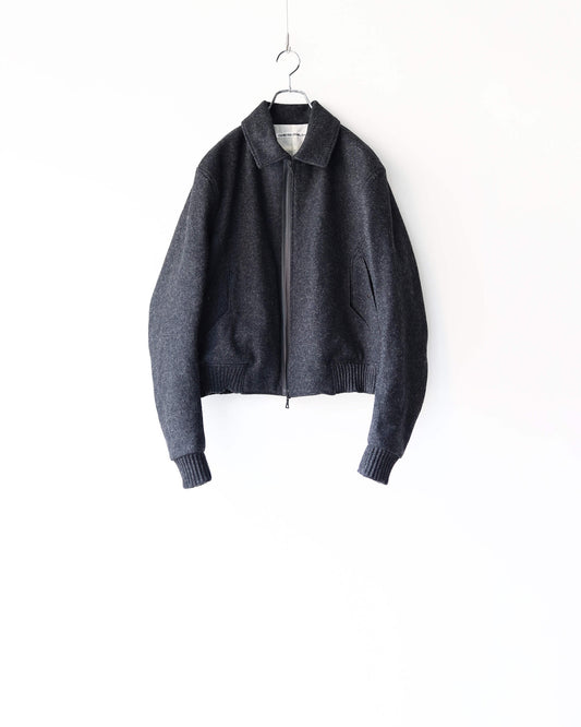 Melton Bomber Jacket "Black"