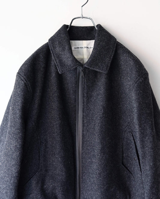 Melton Bomber Jacket "Black"