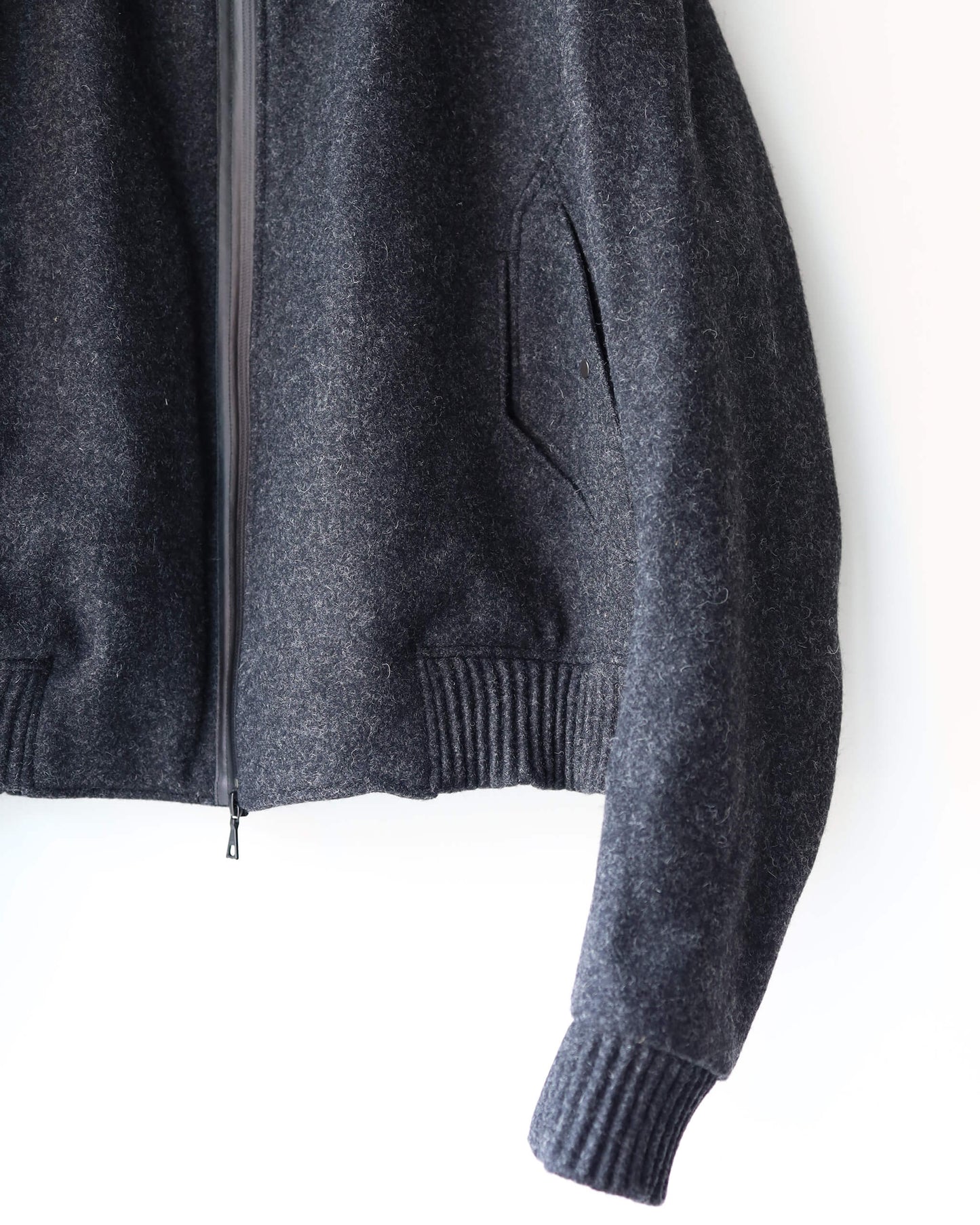 Melton Bomber Jacket "Black"