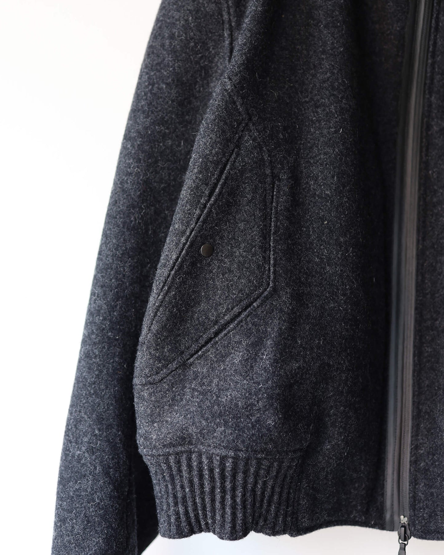 Melton Bomber Jacket "Black"