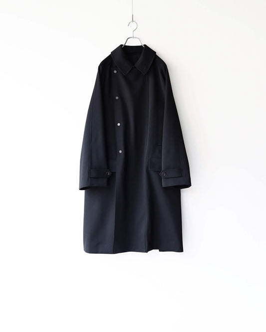 HUNTER COAT POLWARTH TUXEDO CLOTH "BLACK"