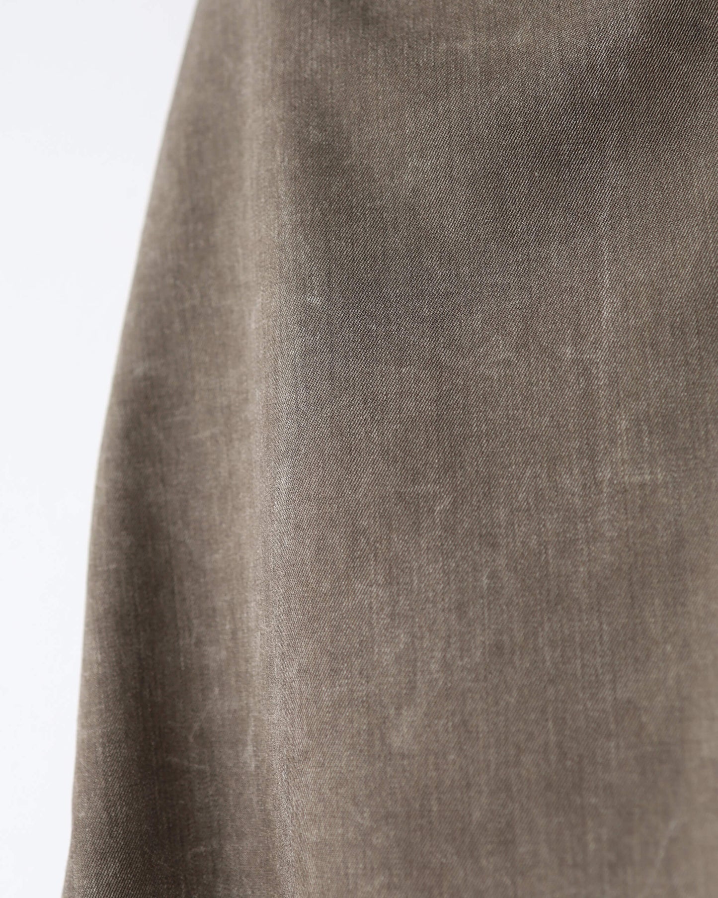 NATURAL DYED WOOL GABARDINE ZIP TROUSERS "KURE"