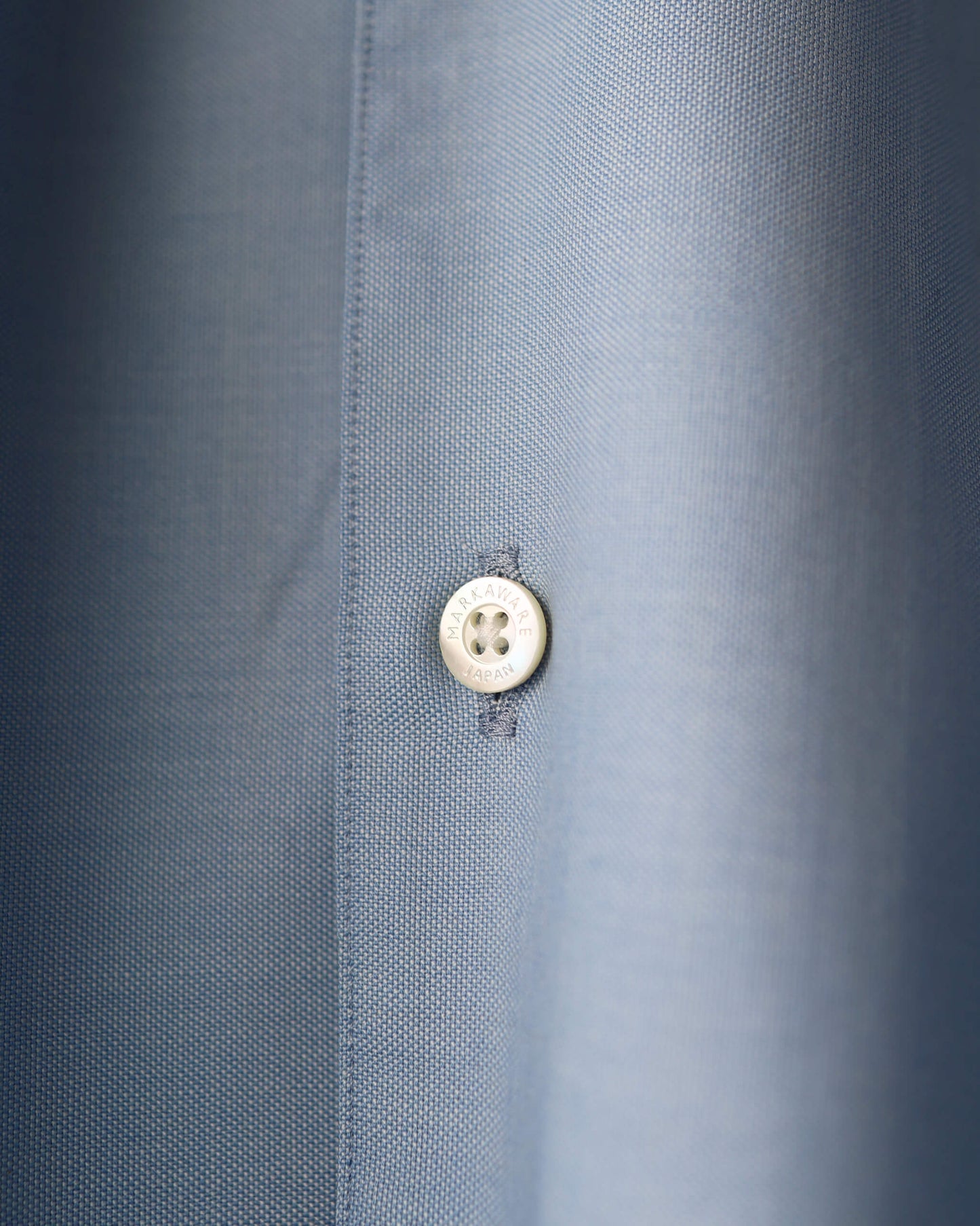 ITALIAN OPEN COLLAR SHIRT SUPER 160's WASHABLE WOOL OXFORD "SAXE"