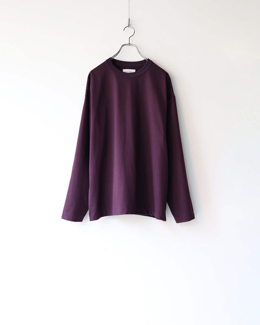 COMFORT FIT L/S Tee ORGANIC GIZA 60/3 SURVIVAL KNIT "PURPLE"