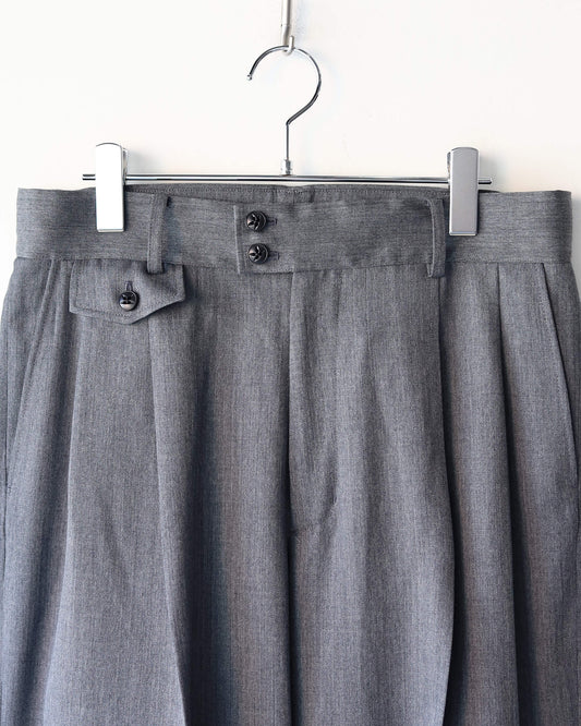TUCK WIDE PANTS "GRAY"