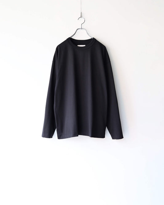 COMFORT FIT L/S Tee ORGANIC GIZA 60/3 SURVIVAL KNIT "BLACK"