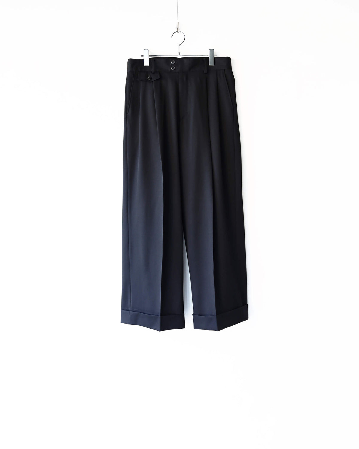 TUCK WIDE PANTS "BLACK"