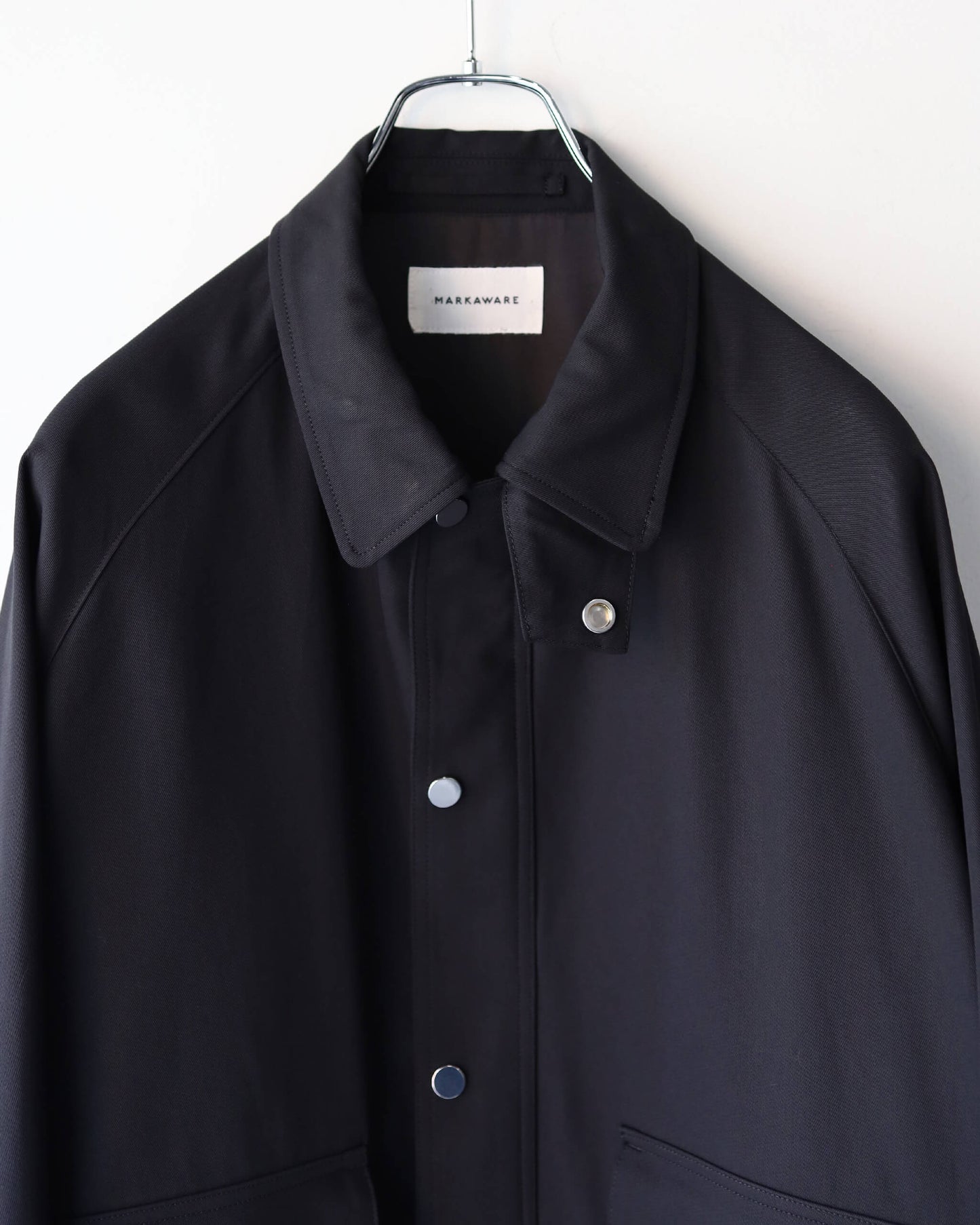 SHORT FIELD BLOUSON ORGANIC COTTON VOILE YARN TWILL "BLACK"