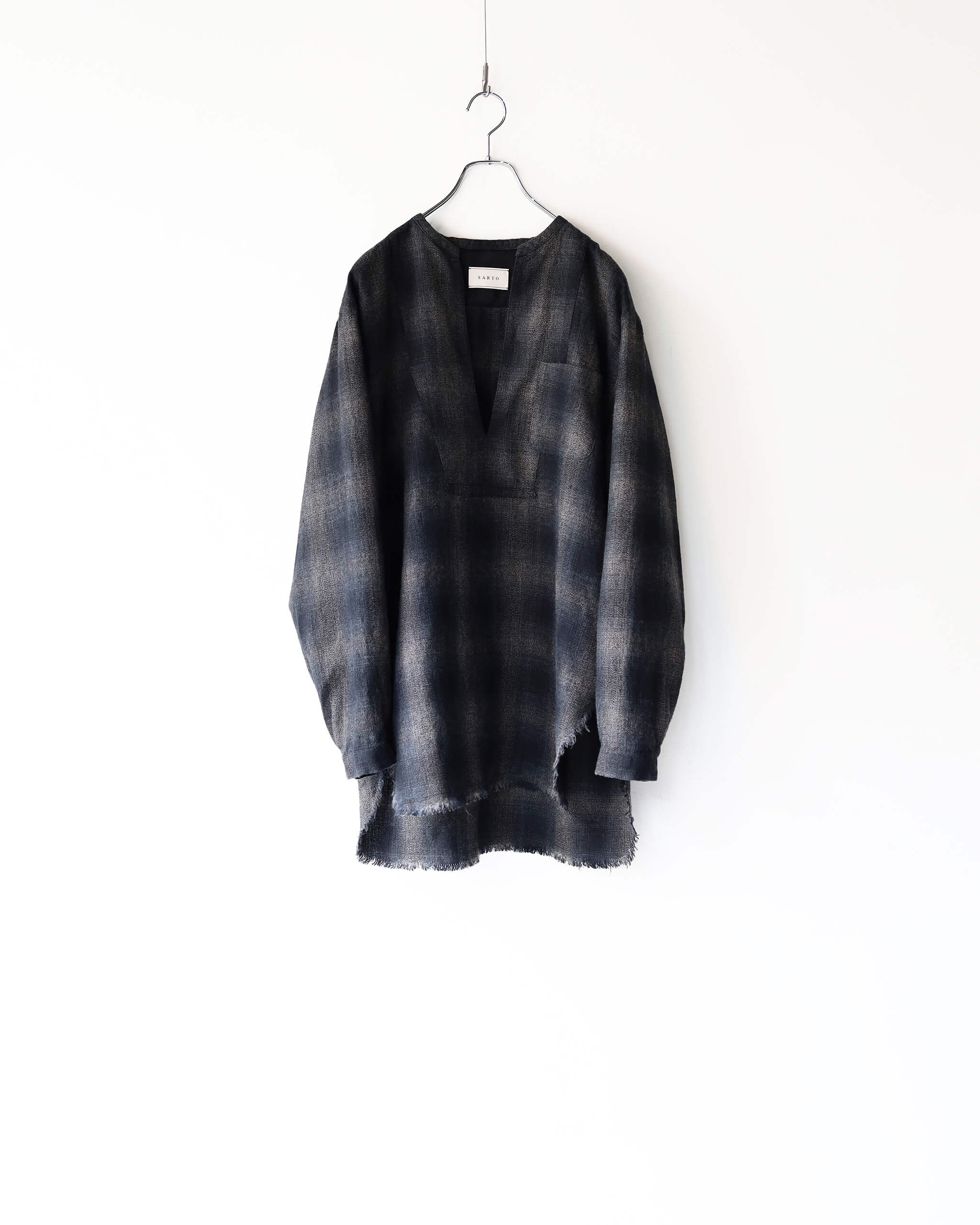 SARTO OMBRE CHECK SKIPPER BLOUSE 