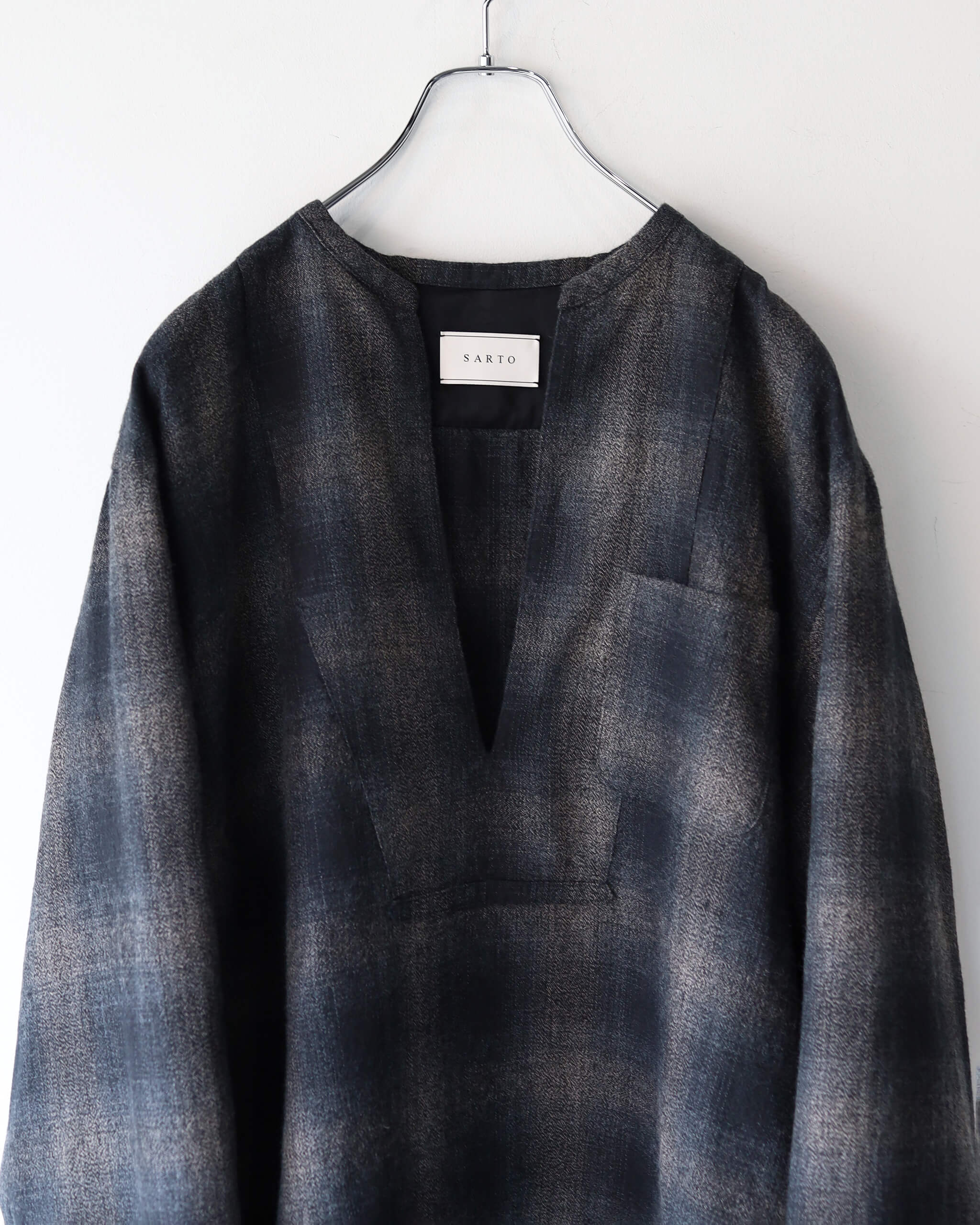 SARTO OMBRE CHECK SKIPPER BLOUSE 