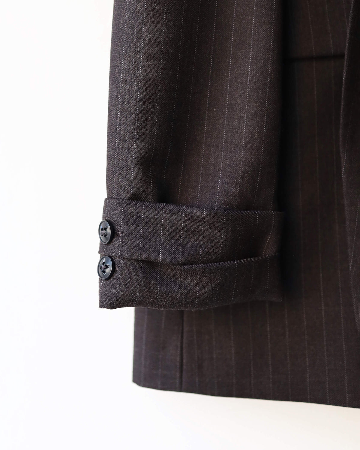 SLIM TAILOR JACKET "DARK BROWN (STRIPE)"