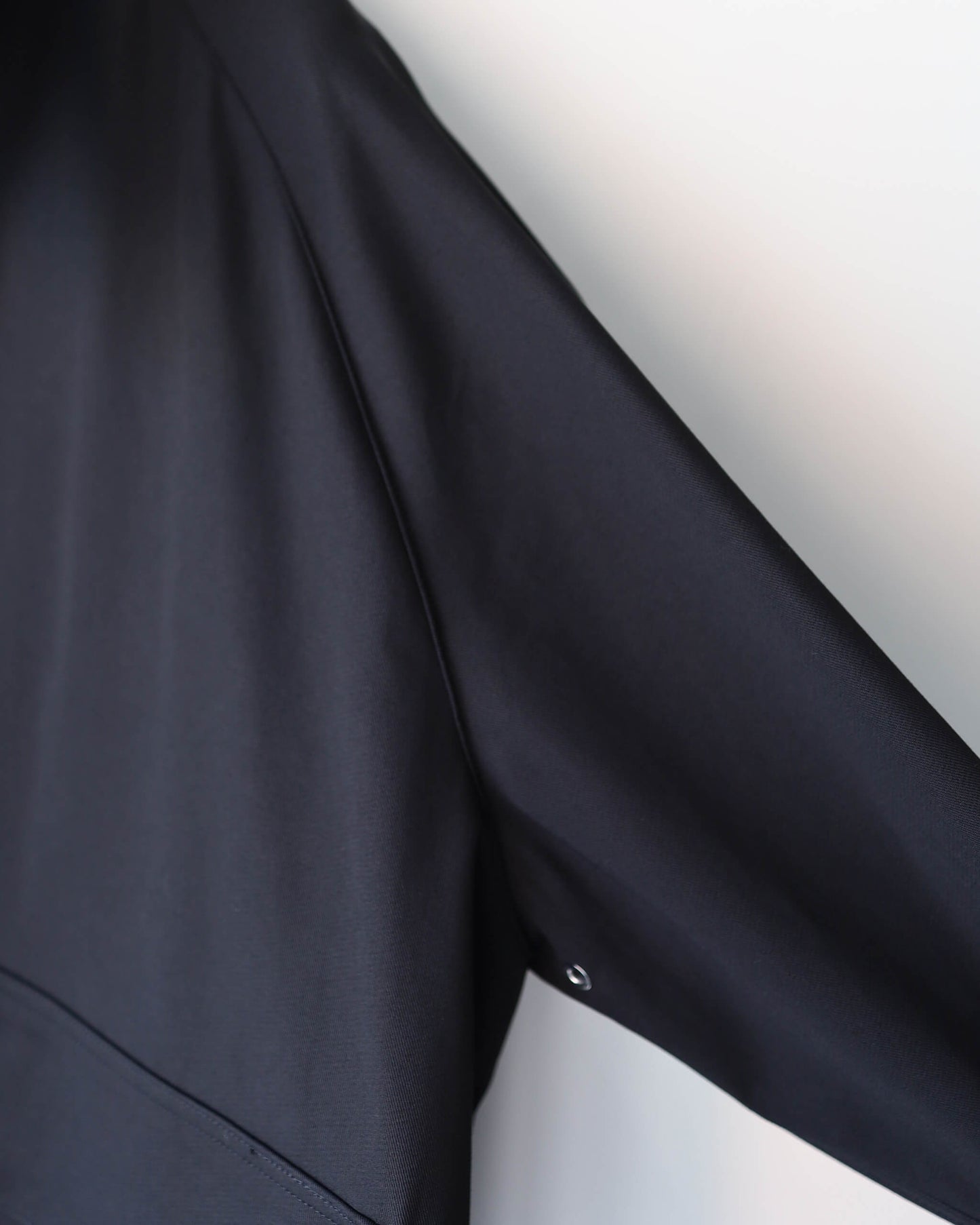 SHORT FIELD BLOUSON ORGANIC COTTON VOILE YARN TWILL "BLACK"