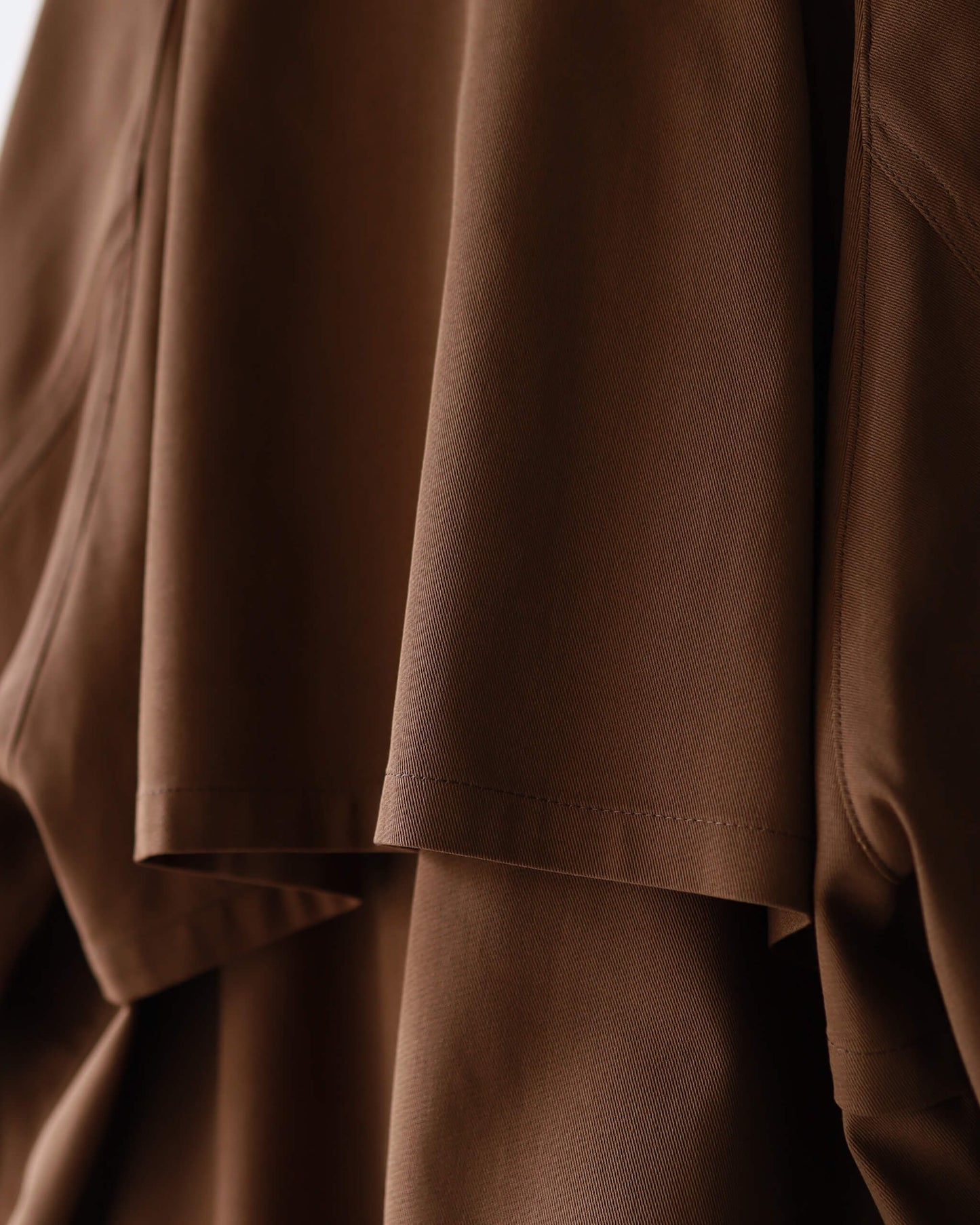 SHORT FIELD BLOUSON ORGANIC COTTON VOILE YARN TWILL "BURNT UMBER"
