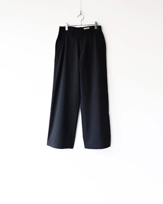 WOOL GABARDINE ASHLEY SLACKS "BLACK"