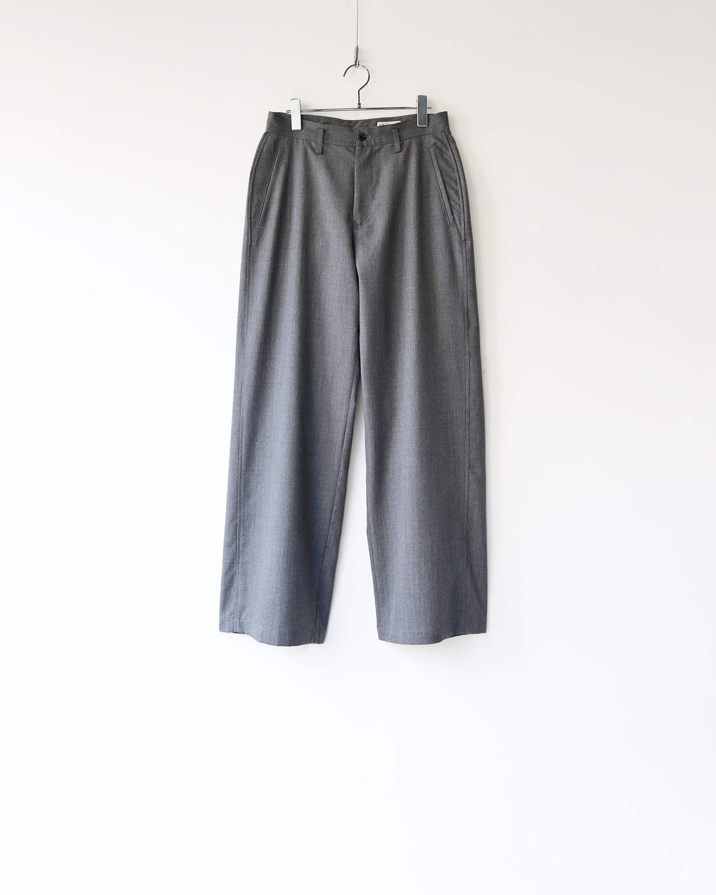 WOOL GABARDINE ASHLEY SLACKS "GRAY"