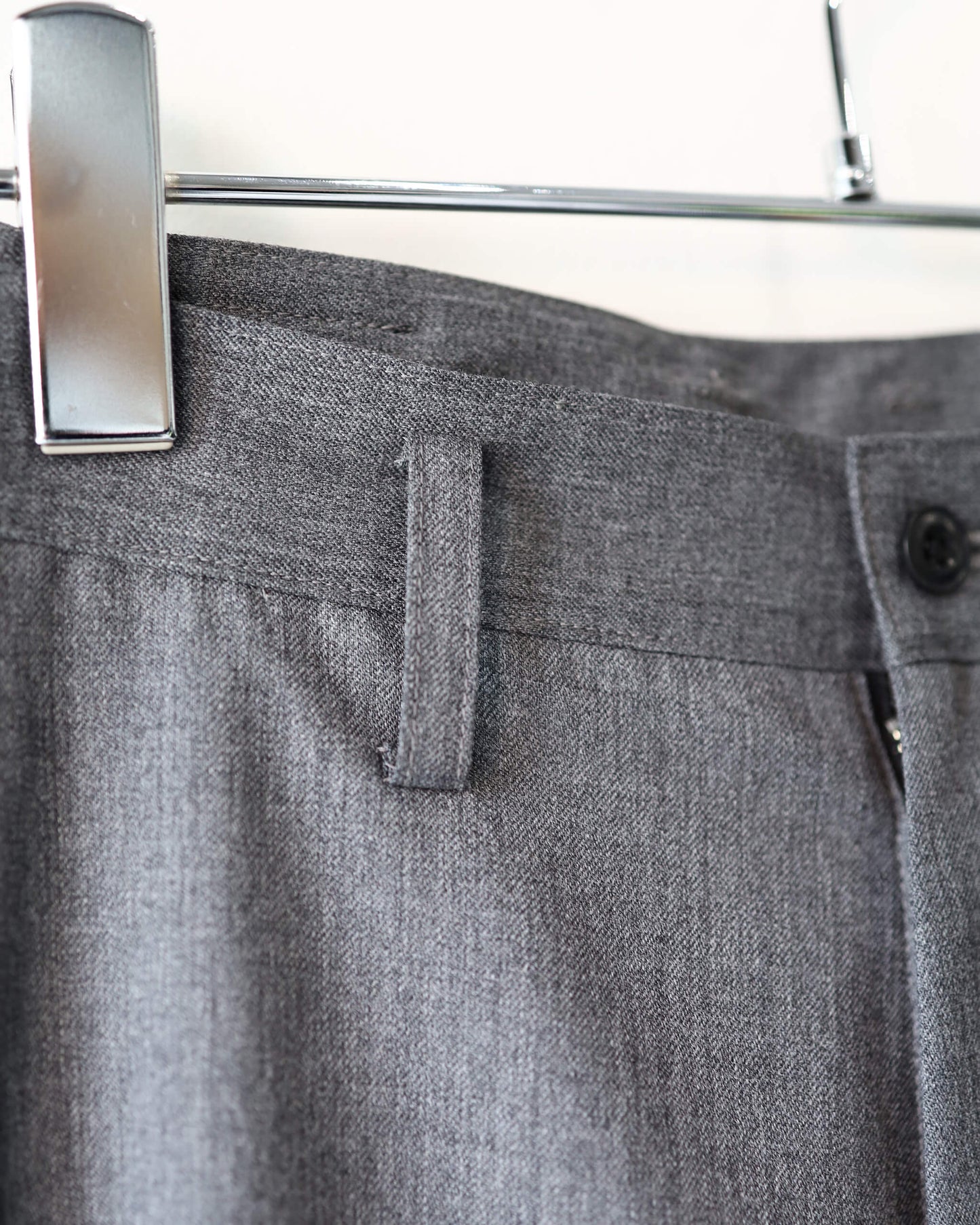 WOOL GABARDINE ASHLEY SLACKS "GRAY"