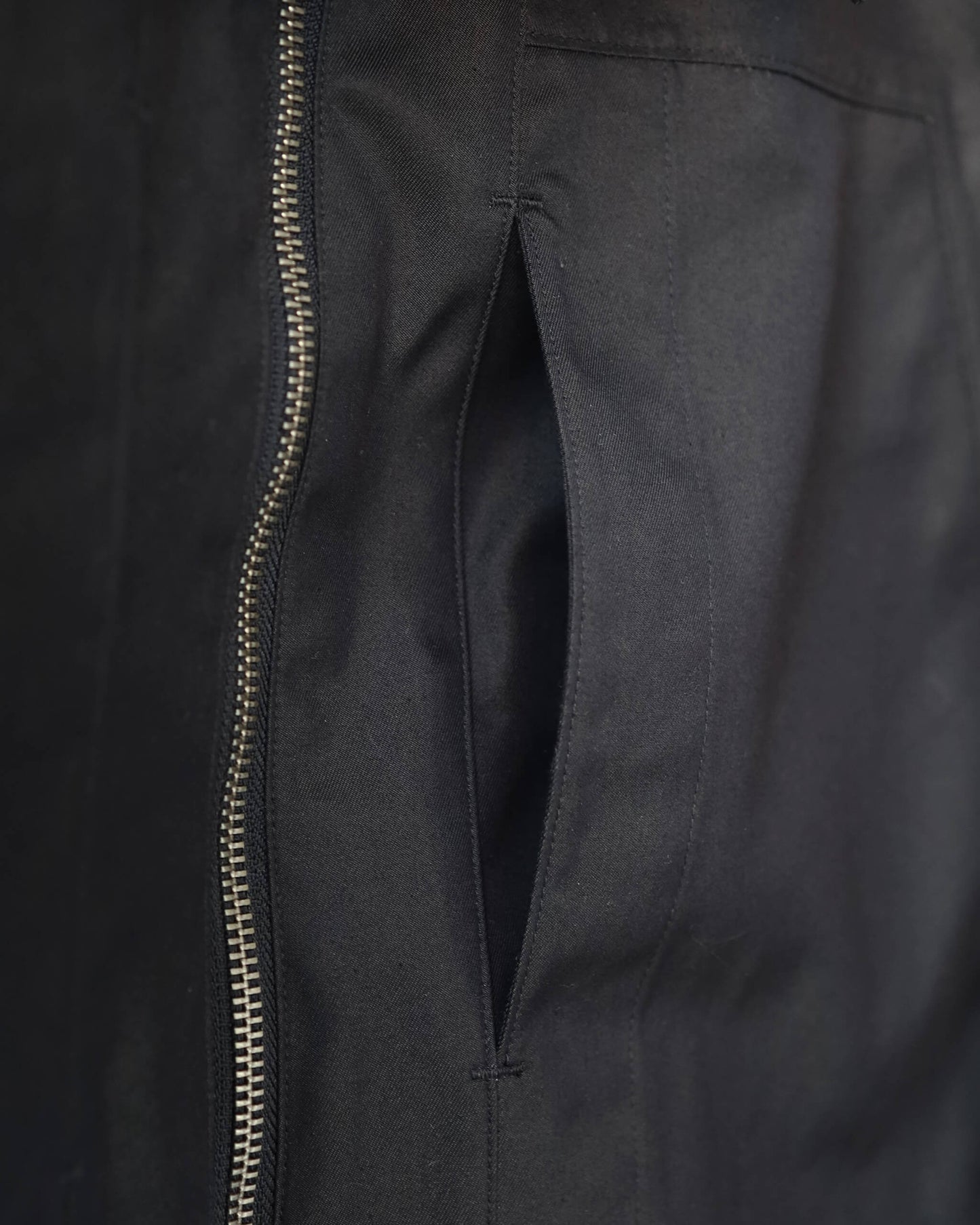 Chambray Mod Half Coat "Black"