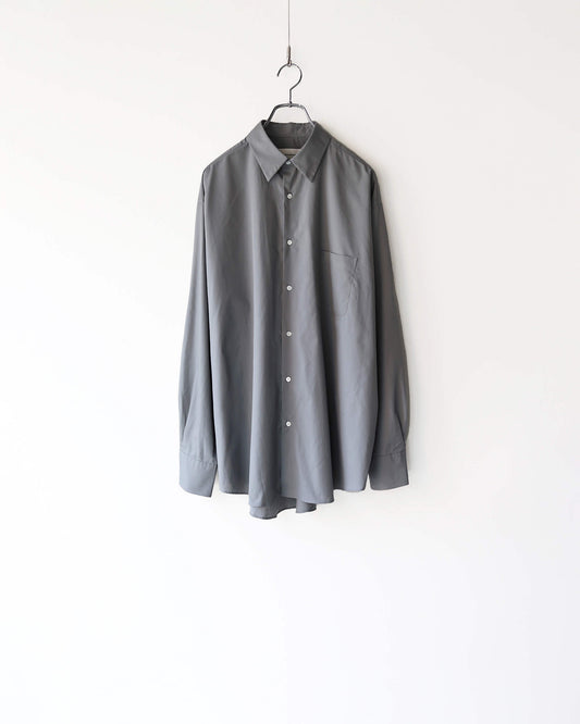 COMFORT FIT SHIRT PERUVIAN PIMA POPLIN "DOLPHIN GRAY"