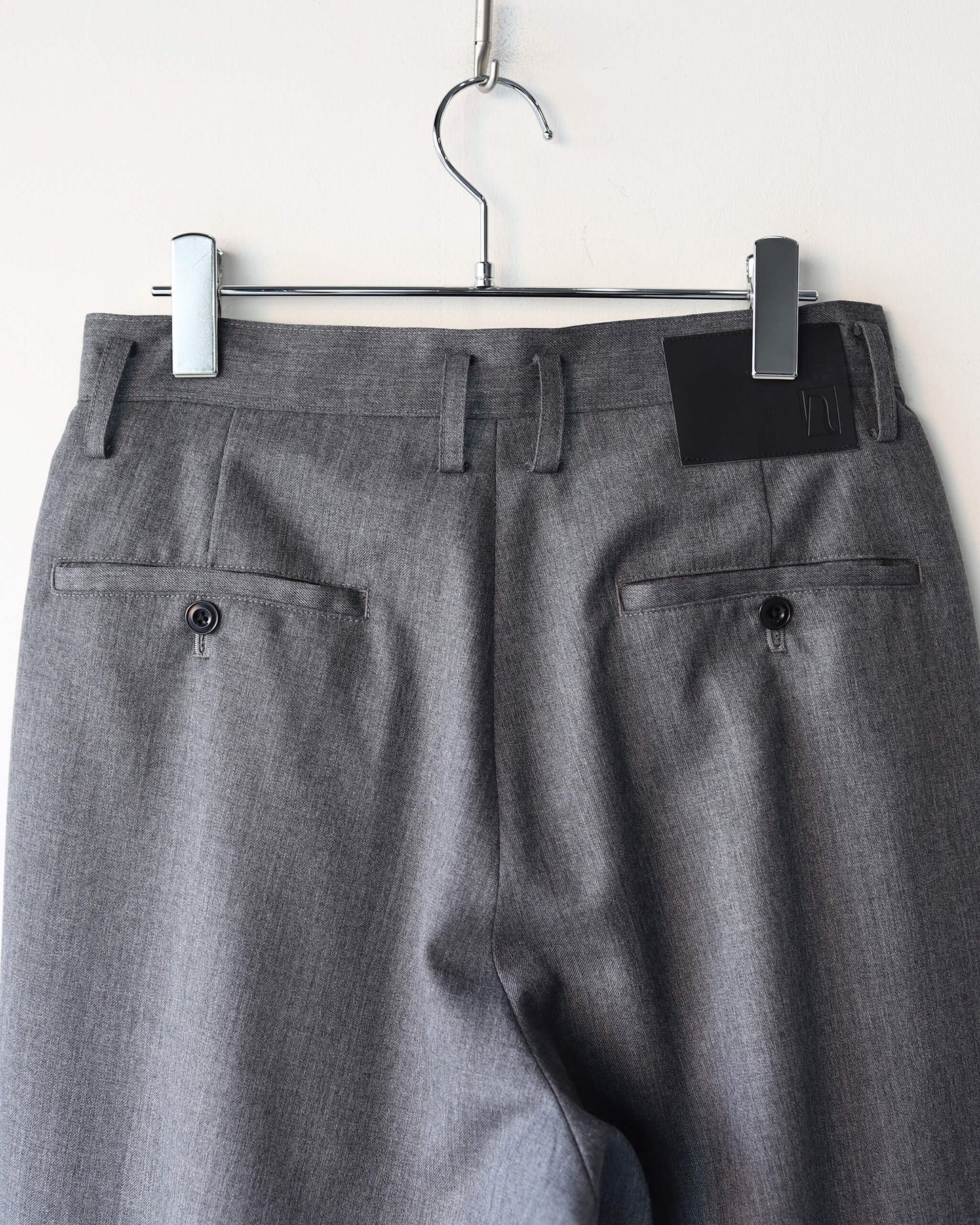 WOOL GABARDINE ASHLEY SLACKS "GRAY"