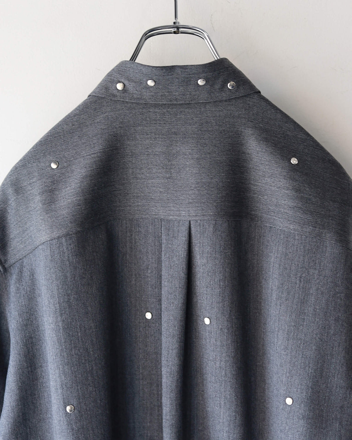 WOOL TWILL RIVET SHIRT "GRAY"