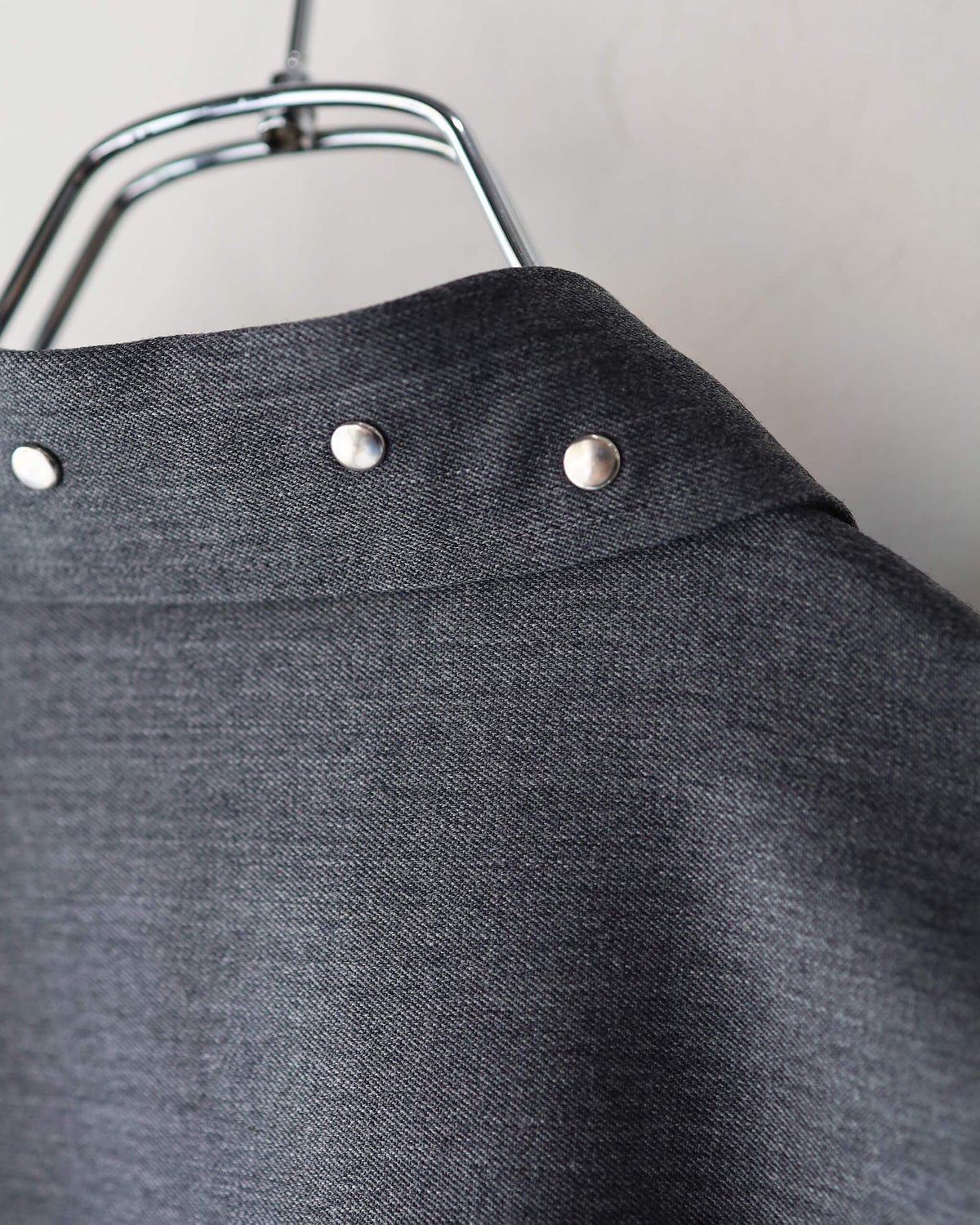 WOOL TWILL RIVET SHIRT "GRAY"