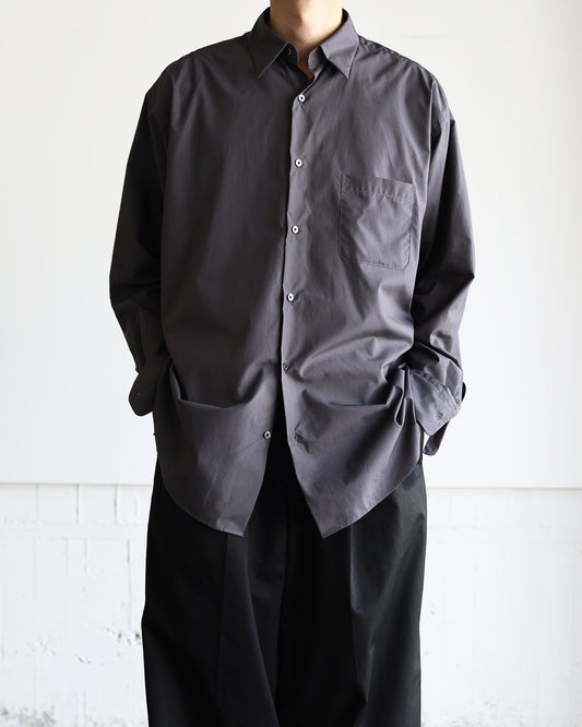 COMFORT FIT SHIRT ORGANIC GIZA TYPEWRITER "CHARCOAL"