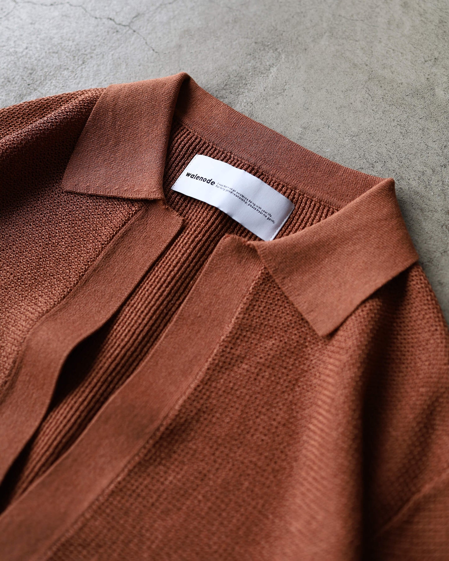 Paper & Recycled polyester Skipper knit wear "Terracotta"