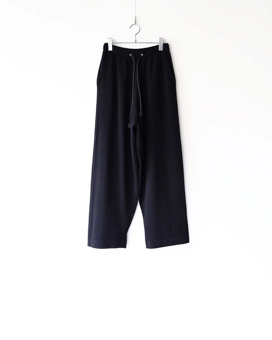 Wool silk cashmere Slacks "Black"
